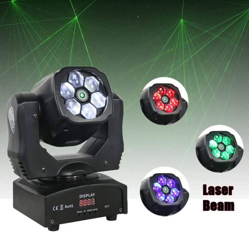LED Beam Wash Laser 6x15w RGBW Moving Head Lighting
